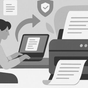 Impression papier page recto A4 Noir et Blanc